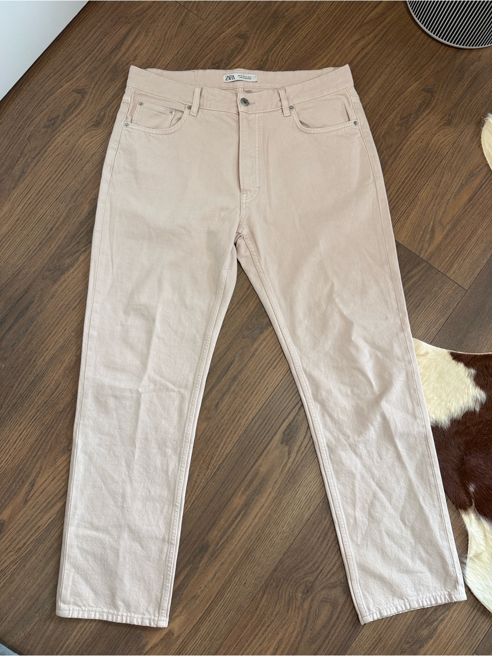 Zara men’s light pink denim pants